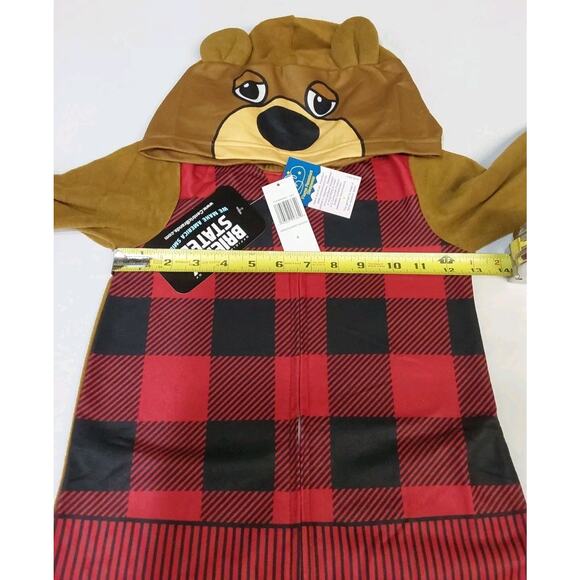 Briefly Stated Size 4 Hooded Bear Blanket Sleeper - Picture 5 of 6
